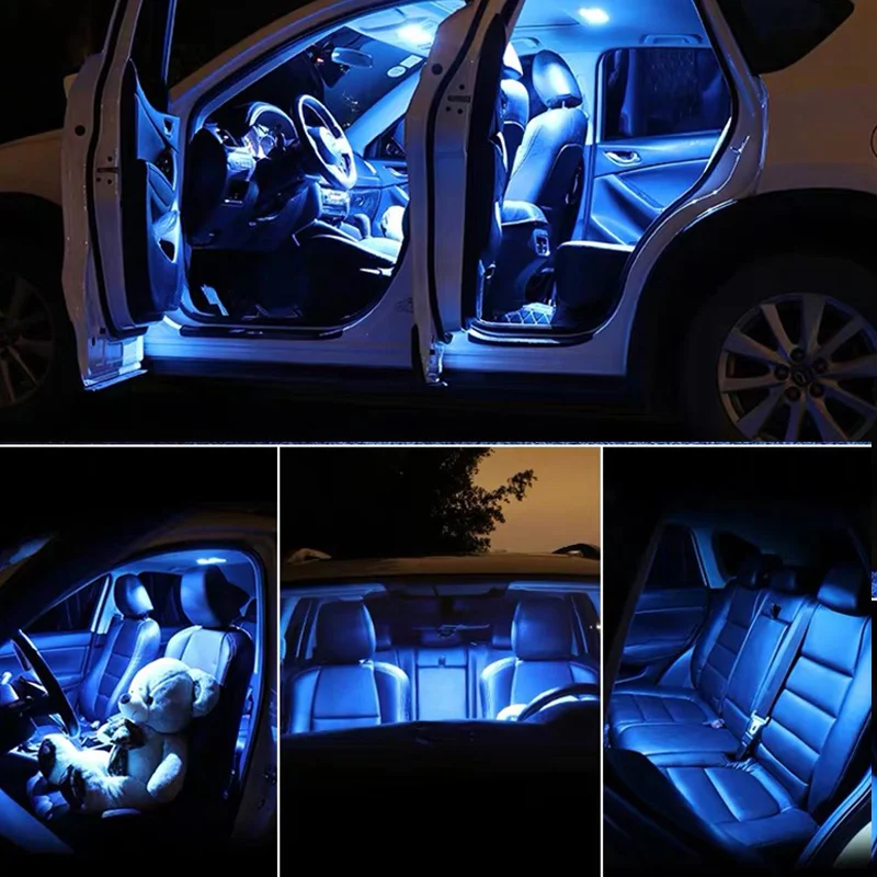 10x Baltos spalvos Automobilių Lemputės, LED Interjero Skaitymo Šviesos Rinkinys 2010-2018 M. 2019 M., Subaru aksesuarai Žemėlapis Dome Licencijos Lempos