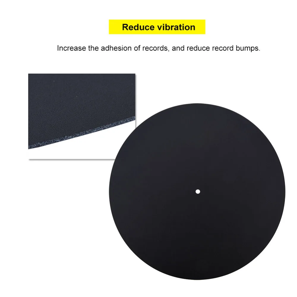 Anti-static Vinyl Turntable Įrašyti Padas Antistatinis Butas Minkštos natūralios Odos Kilimėlis Slipmat (1,5 mm)
