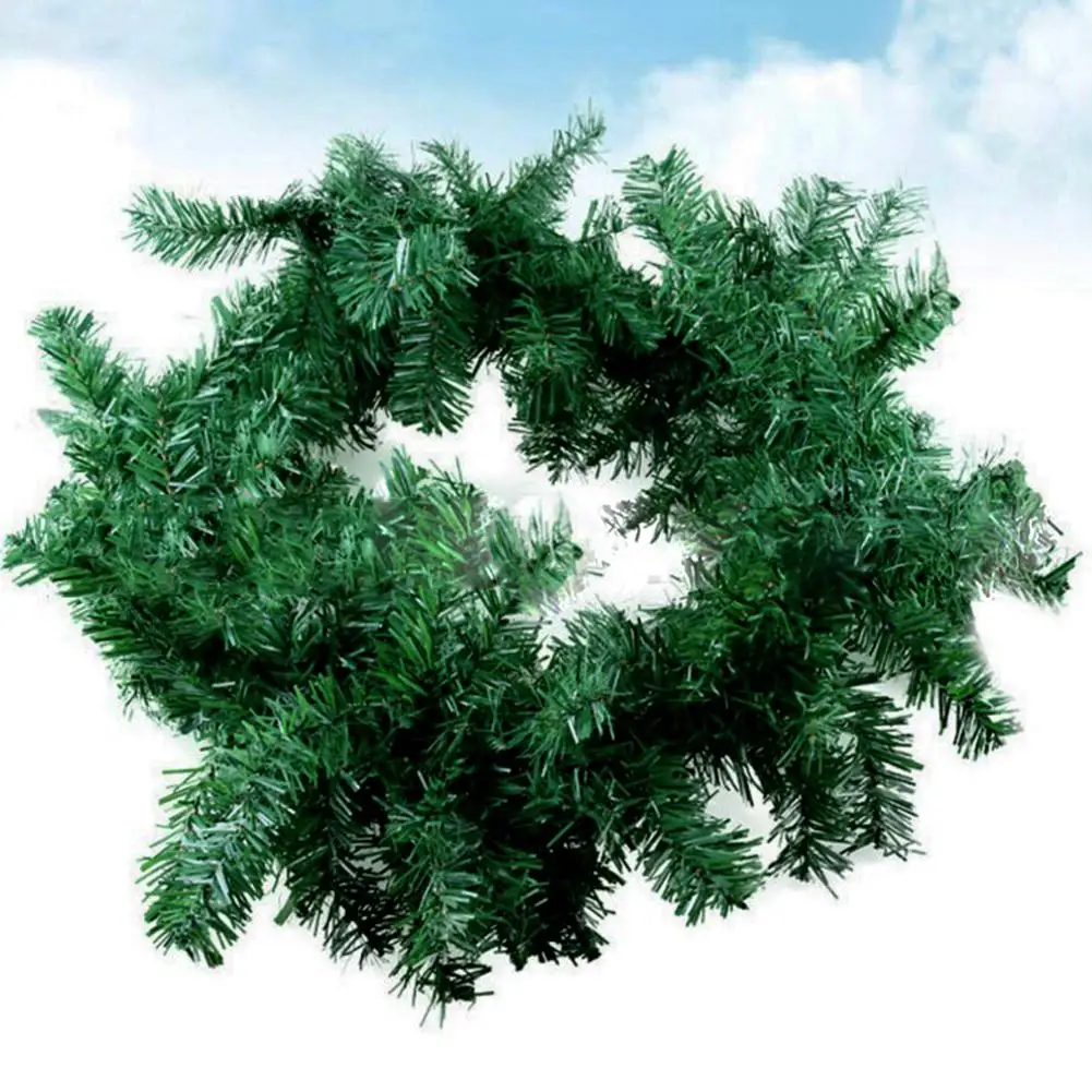 2.7 m Kalėdinė Dekoracija Namuose Naujųjų Metų Green Christmas Garland Vainikas Kalėdos Šalis Pušies Medžio Rotango Kabantys Papuošalai