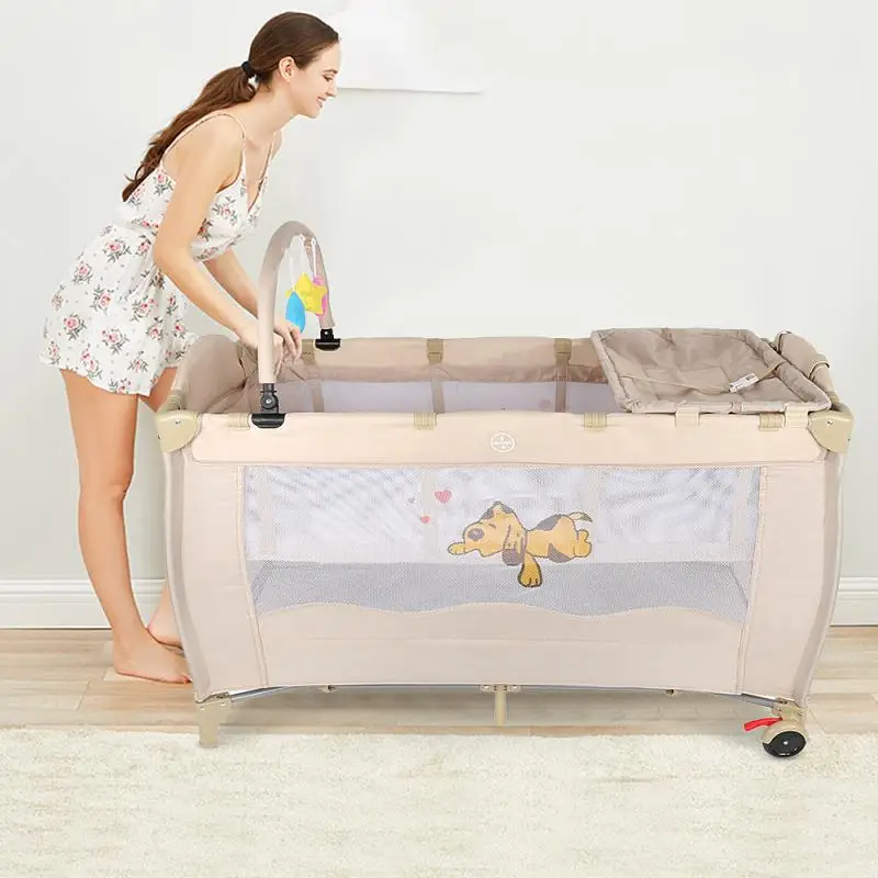 Lovelę Patalynės Kelionės lovelė Vaikui nešiojamų lova lauko Multi-funkcija kelionės nešiojamas kūdikis Blogai lankstymo kūdikiams mažas žaidimas lova HWC