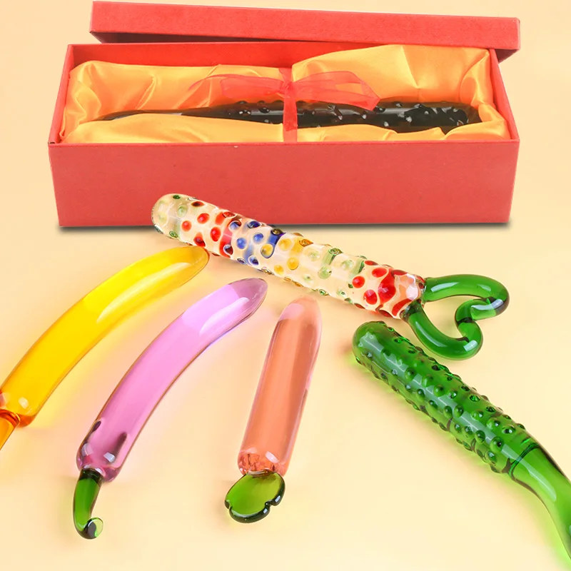 Pyrex Stiklo Dildo Moterų Masturbacija Sekso Žaislas Vaisių, Daržovių Dirbtinės Varpos Analinis Kaištis Sekso Žaislas Dera Gėjams Sekso Produktas
