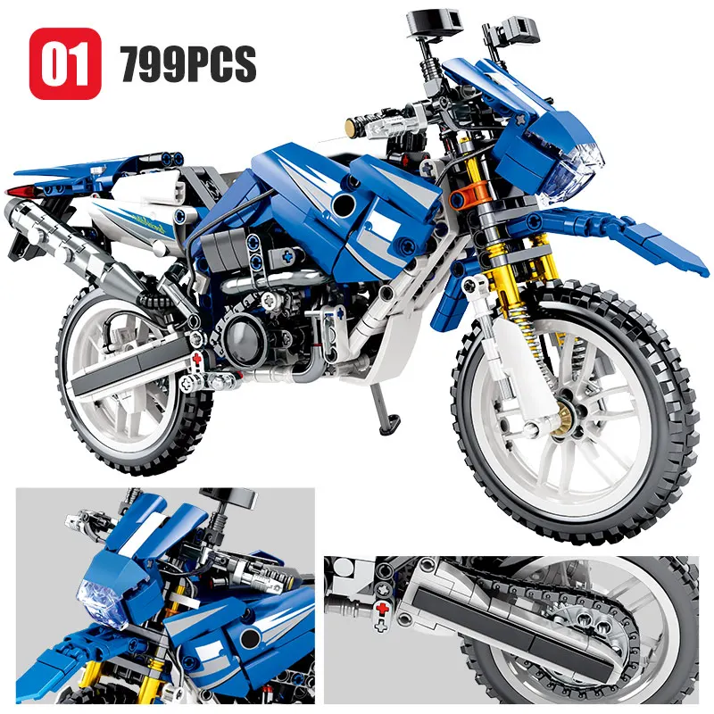 SEMBO Naujas 799PCS Miestas Moto Lenktynės Motociklai Blokai Techninės Motociklo Transporto priemonių Plytų Žaislai, Dovanos Vaikams