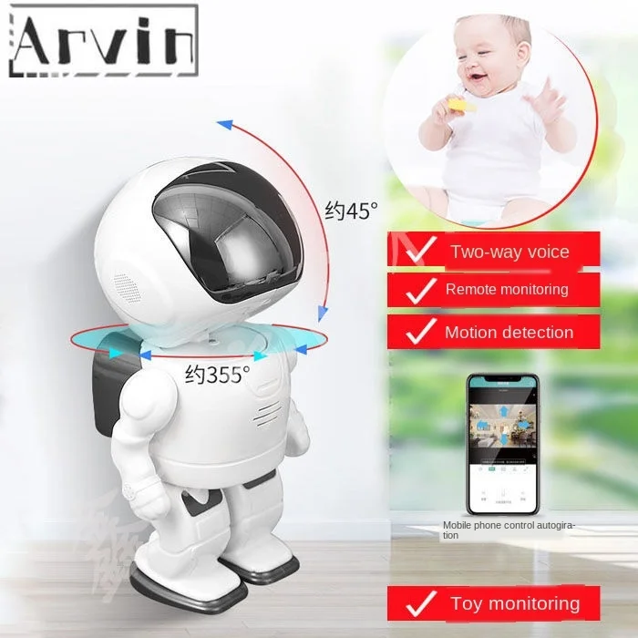 Smart vietos robotas wifi HD saugumo kameros mobilųjį telefoną nuotoliniu kūdikių priežiūros stebėti belaidžio saugumo kamerų