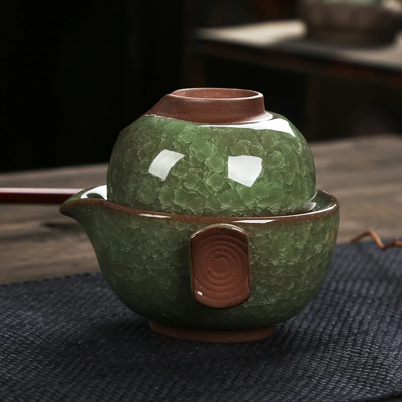 Arbatos rinkinys Apima 1 Pot 1 Puodelis, Aukštos kokybės elegantiškas gaiwan,Gražus ir lengvai virdulys arbatinukas nemokamas pristatymas