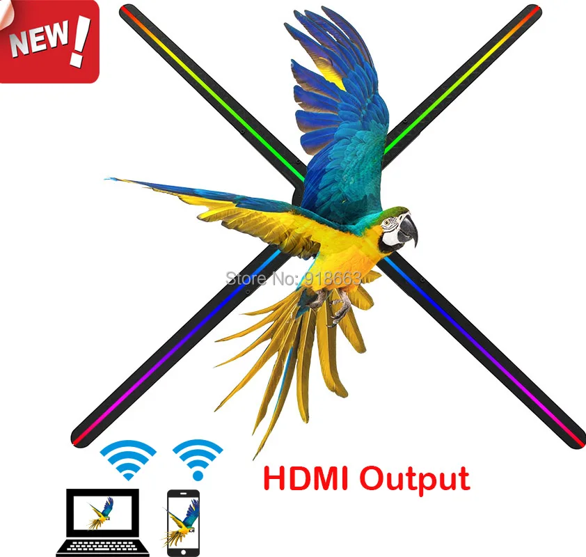 2020 vėliau kaip HDMI unikalus dseelab 3d holograma ventiliatorius reklama led ventiliatorius ekranas