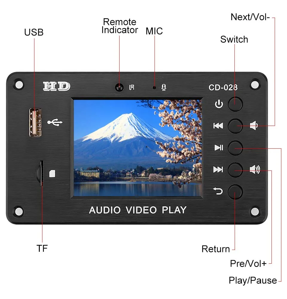 Skaitmeninis LCD HD Vaizdo Grotuvas 5.0 