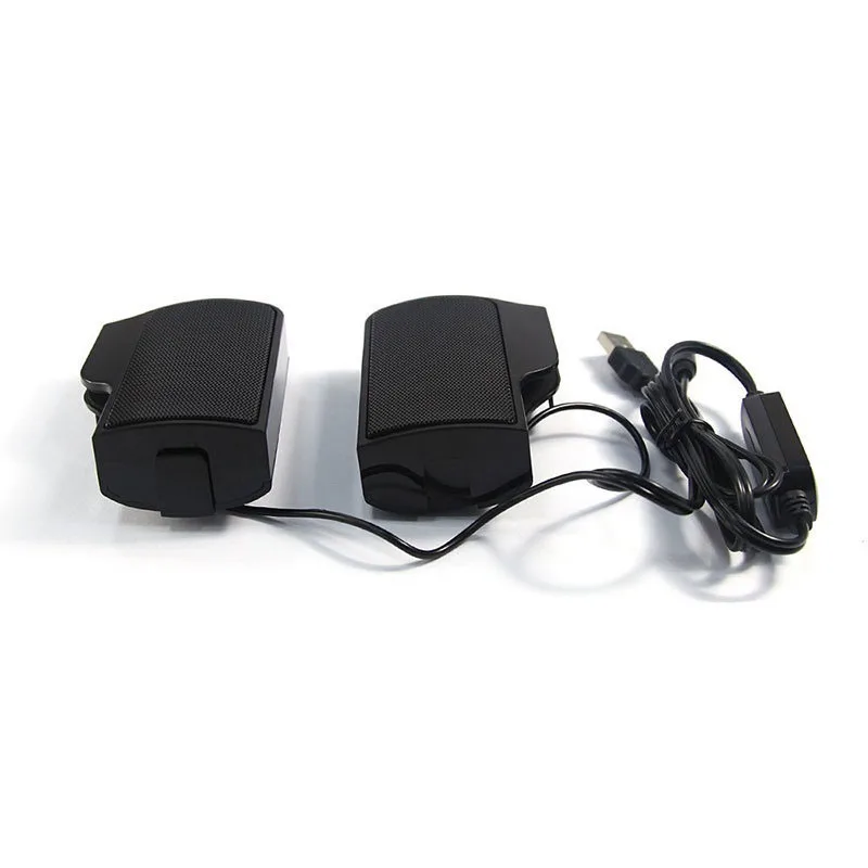 1 Pora Mini Nešiojamieji Clipon USB Stereo Garsiakalbiai linija Valdytojas Soundbar Nešiojamas Mp3 Telefono Muzikos Grotuvą PC ekrano su Clip
