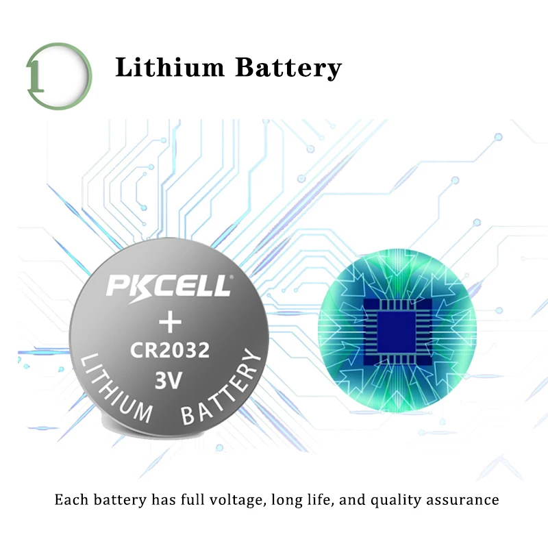 100VNT PKCELL CR2032 baterija CR 2032 BR2032 DL2032 SB-T15 EA2032C ECR2032 L2032 3V Ličio baterija Mygtuką Ląstelių Monetų krūva cr2032