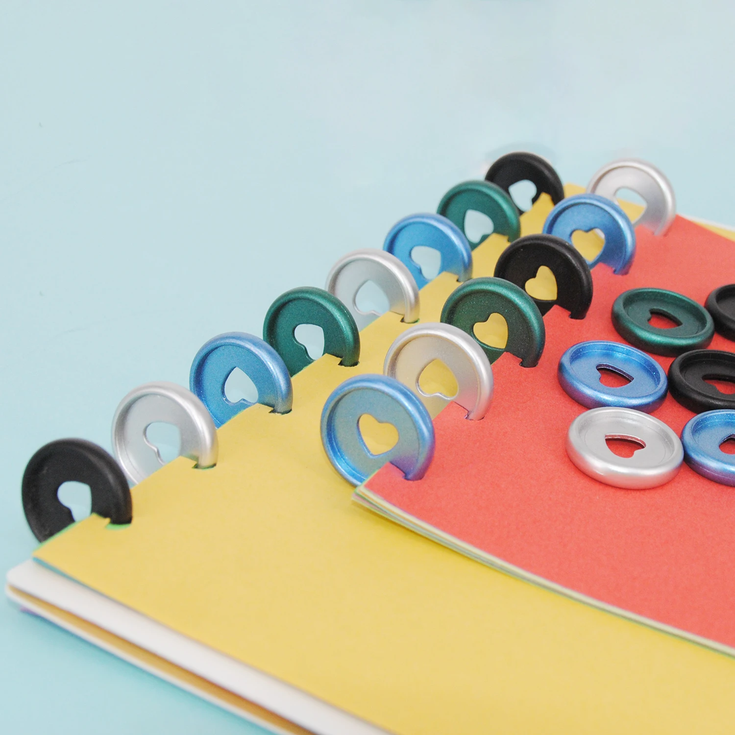 12pcs 24mm Plastiko Planuotojas Diskai Rišiklio Grybų Skylę Privalomas Diskai Sąsiuvinis Rišiklio Žiedas 
