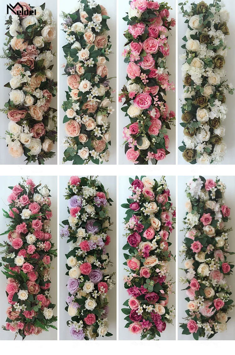 Meldel Dirbtinių Rožių Žiedų Eilės Mažas Kampas Gėlės Modeliavimas Šilko Netikrą Gėlės Vestuvių 