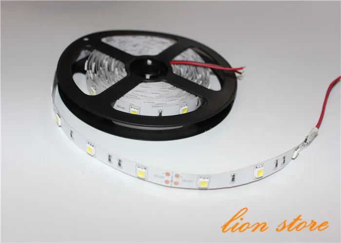 5m/daug Ne vandeniui LED juosta 5050 SMD 12V lanksti lemputė 30LED/m,5m 150LED,Balta,šiltai Balta ,šaltai balta Mėlyna,Žalia,Raudona,Geltona