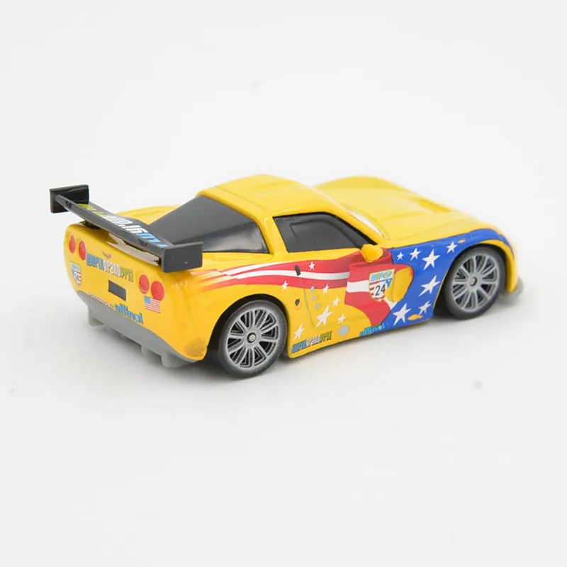 Disney Pixar Automobilių Žaibas McQueen Amerikiečių Lenktynininkas Jeffas Gorvette 1:55 Diecast Metal Žaislai Automobilių Vaikams Laisvi Naują Sandėlyje