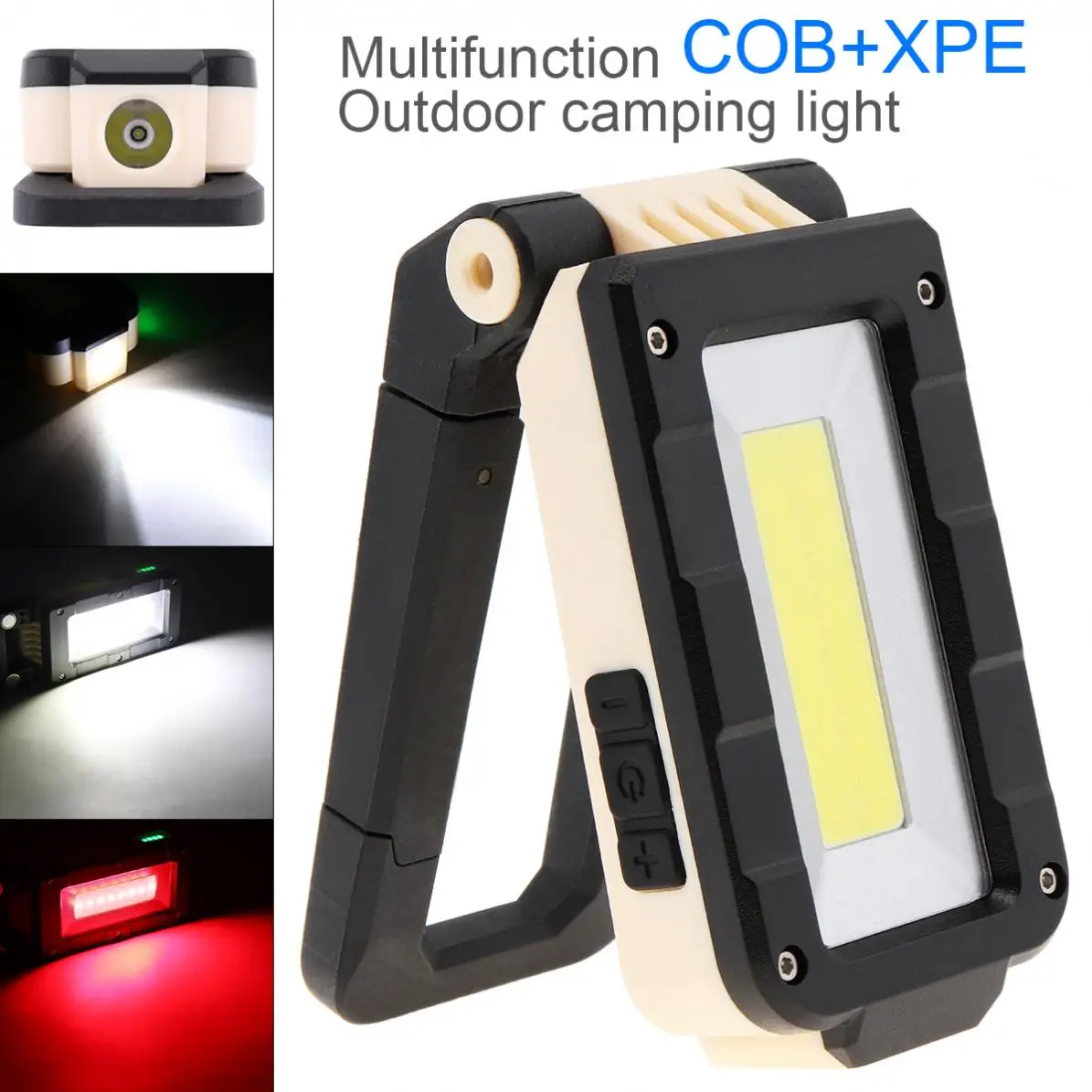 10.5 CM XPE+COB LED Sulankstomas Įkrovimo Nešiojamų Lempos Darbo Žibintai Palapinė Šviesos su Magnetiniu laikikliu Kempingas, Žygiai