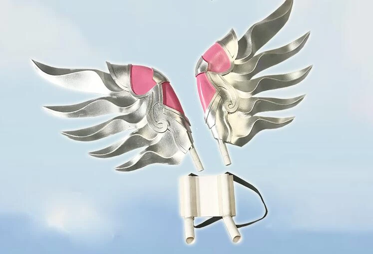 OW Gailestingumo Sparnai/Lazdelę cosplay prop rožinė gailestingumo sparnus ir lazdelė