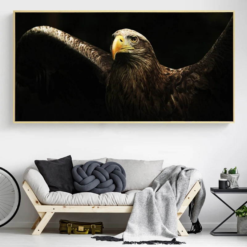 Golden Eagle Drobė Menas Gyvūnai Sienos Meno Plakatas Nuotraukas Kambarį Namų Dekoro Cuadros Sienos Drobė Spausdinti Paveikslai, be Rėmelio