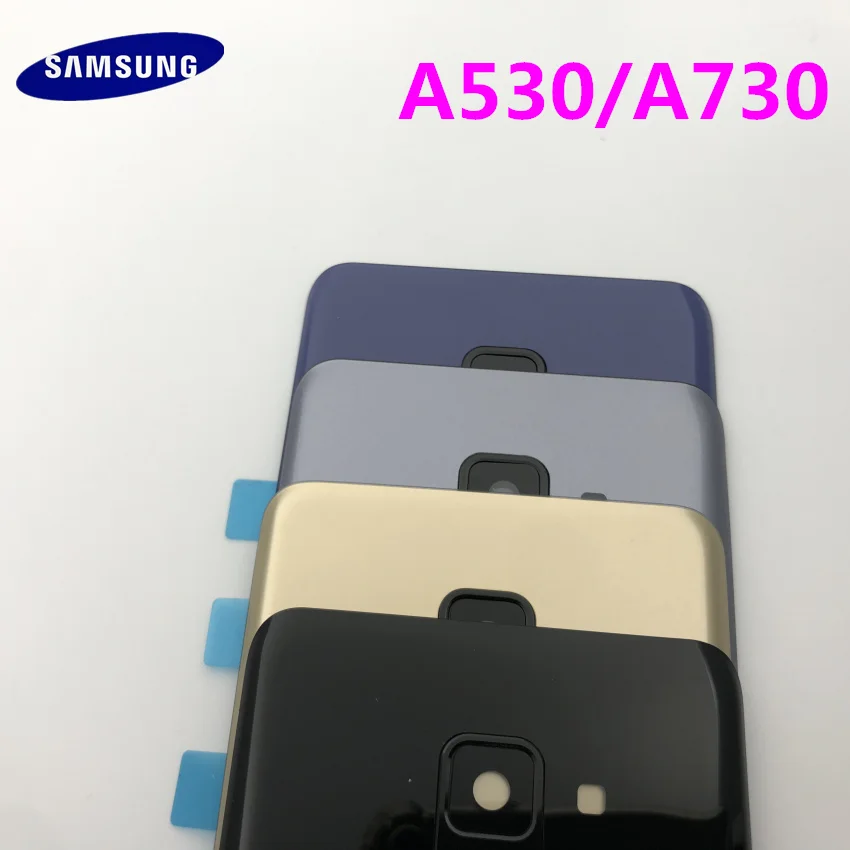 Naujas Originalus Galinis Baterijos dangtelis Skirtas Samsung Galaxy A8 A530 A530F A730 A730F 2018 Atgal Stiklas, Korpuso Dangtelis su Logotipas+Lipdukas+įrankiai