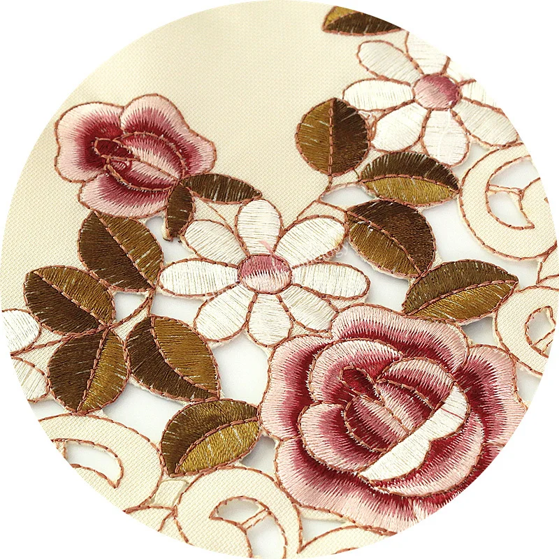 Europos sodas staltiesė Elegantiškas išsiuvinėti valgomasis stalas audinys gėlių HM220 bijūnas kėdė padengti vestuvių namų tekstilės pagalvėlė