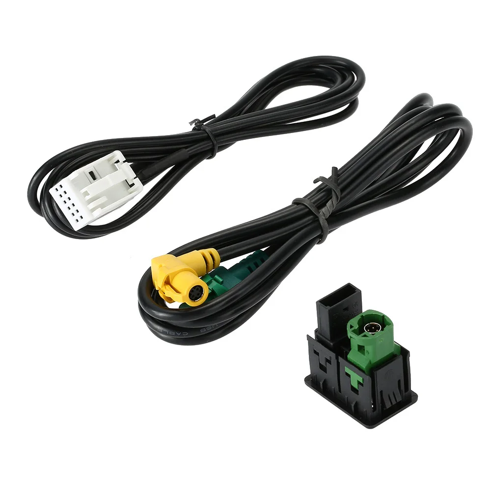 Automobilinis USB AUX Audio Vedio Kabelį Įjunkite Kištuką VW Passat B6 B7 CC Touran POLO Reorganizavimas RCD510+/310+