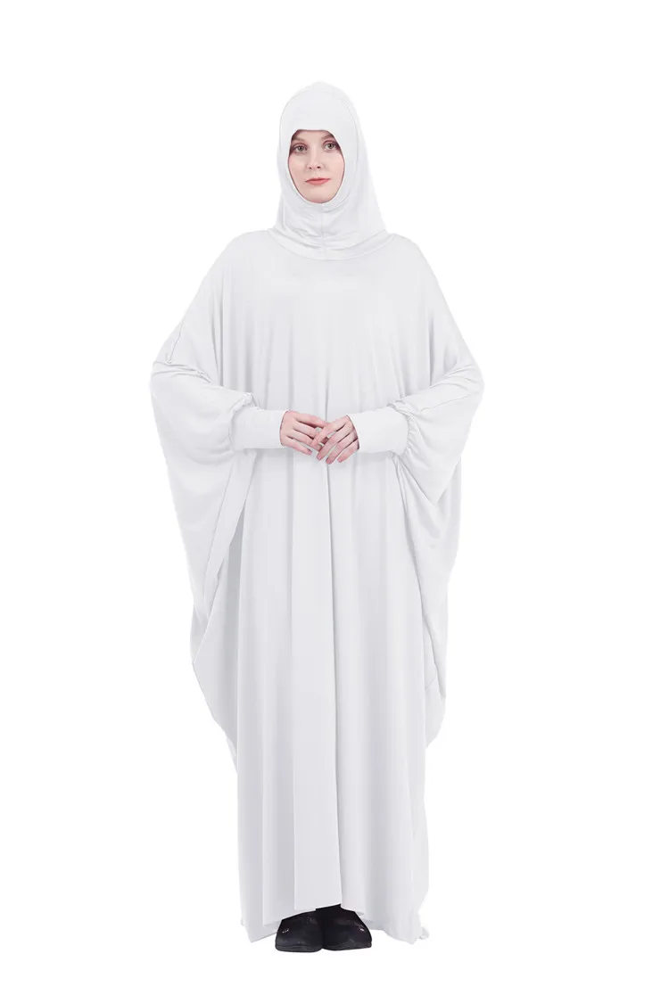 Mados Musulmonų Moterų suknelė, hijab Pilnas draudimas Gobtuvu Abaja Ilgas, Maxi Suknelė Islamo Maldos Violetinė xxl