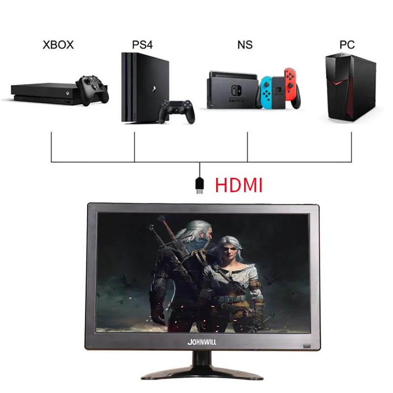 12 colių LCD ips HDMI HD Portable stebėti kompiuterio Ekrane 1080P ekranas mažas kompiuteris Žaidimų Ekrano 