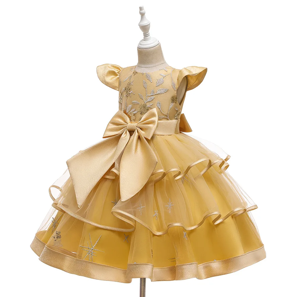 Nauja Vaikiška Kūdikių Mergaičių Šalis Suknelė Gėlių Nėrinių Spausdinti Rankovių Raukiniai Kelio Ilgis Princess Tutu Suknelė Atostogų Komplektai