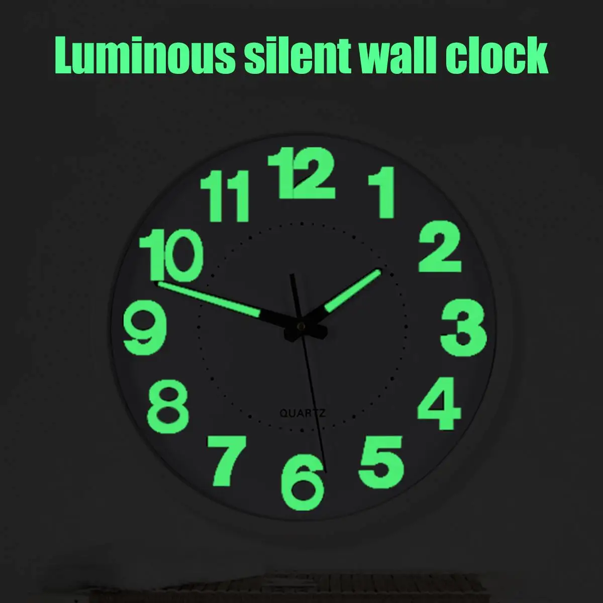 12 Colių Mėnulio Šviesos 3D Sieniniai Laikrodžiai Apskrito Kvarciniai Laikrodžiai Namų Dekoro Miegamojo Puošimas Didelis Laikrodis Žiūrėti Spindinčią Tamsoje