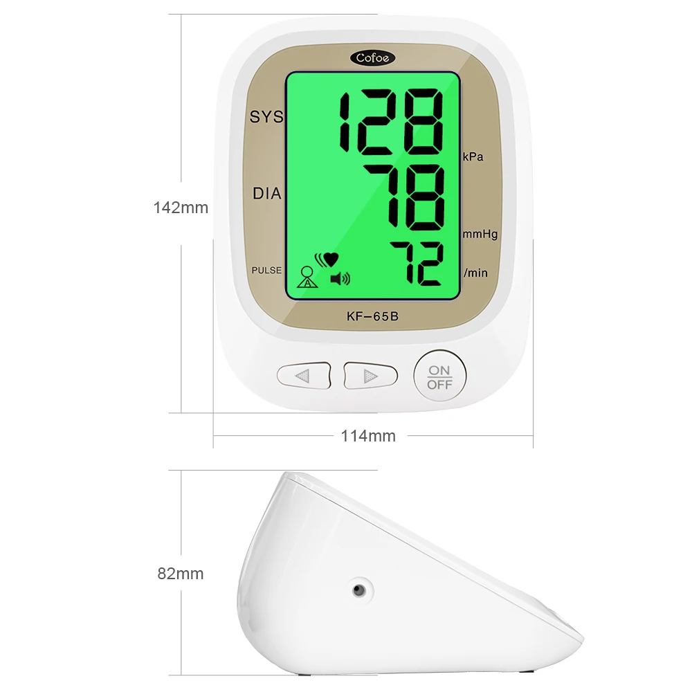 Cofoe Sphygmomanometer Žasto/Riešo kraujospūdžio matuoklis BP Širdies dažnio Matavimas/Aritmija Detektorius Asmens Sveikatos Namai