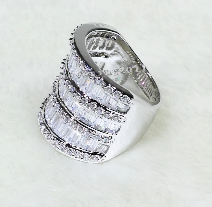 Choucong Prabanga Moterys, žiedas, Papuošalų AAAAA cirkonis cz 925 Sterlingas sidabro Dalyvavimas Vestuvių Juostoje Žiedai moterims Sz 5-11 Dovana