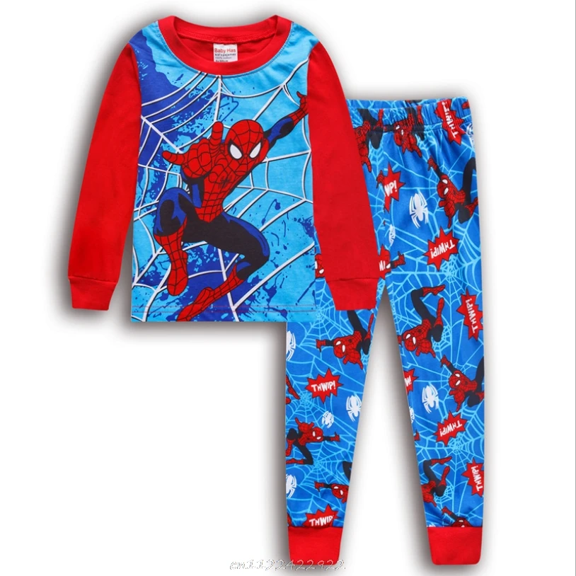 2021 M. Nauja Baby Boy Pižama Šortai Nustatyti Minkštos Medvilnės Sleepwear Stebuklas Betmenas, Žmogus-Voras Supermenas Animacinių Filmų Kietas Vaikų Drabužių Rinkinys