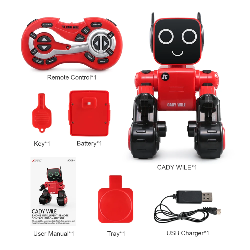 JJRC R4 RC Protingas Robotas 2.4 GHz Nuotolinio Valdymo Robotas Žaislai Su Interaktyvaus Garso Režimas Dainavimo Šokio Programavimo Žaislas Vaikams