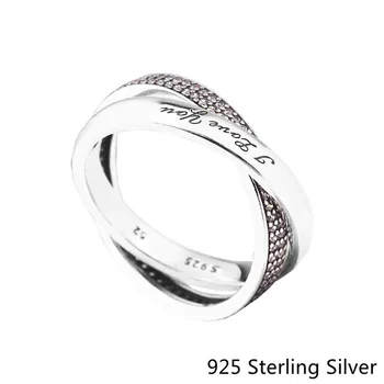925 Sterlingas Sidabro Saldus Pažadas, aš tave myliu Žiedas su Rožinės CZ Tinka bižuterijos Draugei, Žmonai Moteris Valentino Dovana