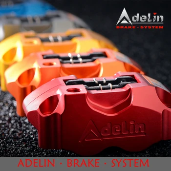 Adelin ADL-1 Motociklo Hidraulinių Stabdžių Suportai Universalus 82mm 4 stūmokliai CNC Aliuminio lydinio Modifikuotų Motociklo stabdžių suportai