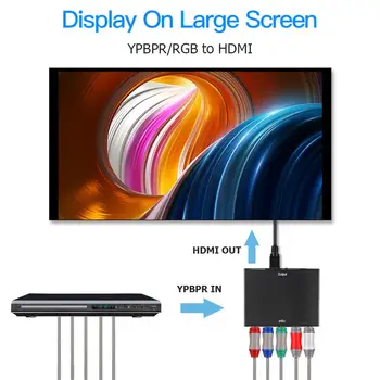 ALLOYSEED YPBPR į HDMI 1080P HDMI RGB YPbPr Component Video Keitiklį Su R/L Audio Adapteris Keitiklis, TV, PC DVD Monitorius