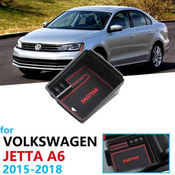 Automobilių Organizatorius Reikmenys Volkswagen VW Jetta A6 5C6 2016 2017 2018 Porankiu Dėžutės Saugojimo Sukrovimas Valymas Monetų Dėžutė