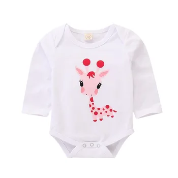 Baby Girl Drabužiai Polka Dot Naujagimiui Mergina Komplektus Nustatyti Mielas Žirafa Kūdikio Mergina Drabužių Su Skrybėlę Pavasarį Rudenį