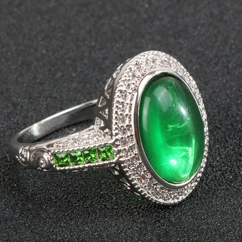 Bague Ringen 925 sterlingas sidabro žiedai, skirta moterims su greem turas smaragdas brangakmenių cirkonis moterų fine jewelry didmeninės dovanų