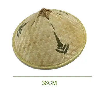 Bambuko Žvejys Skrybėlę, skėtį nuo saulės ir Rainproof Rankomis Austi Kinų Stiliaus Saulės Skrybėlę Suaugę, ir Vaikai Gali Keliauti Šiaudų Skrybėlę
