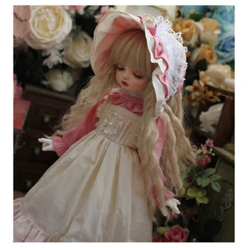 BJD suknelė 1/4 rožinės spalvos 1/6 lėlės suknelė + plaukų juosta teismas suknelė 1/3 1/4 1/6 BJD SD Blyth lėlės suknelė lėlės priedai