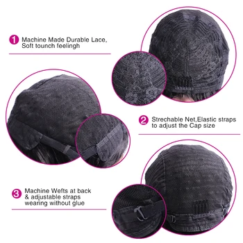 Brazilijos Ilgi Tiesūs Žmogaus Plaukų Perukai Su Kirpčiukais Pilna Mašina Padarė Perukas Nicelight Remy Plaukų Perukai Natūralių Spalvų 150% Tankis