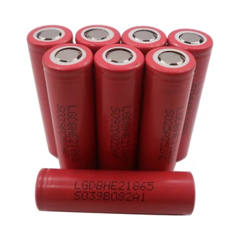 C&P LGDBHE21865 cell baterijos 2500mAh 3 gabalus INR18650 Ličio jonų 3,6 V 2.5 Ah didelės galios baterijos elementų išsikrovimo lygis 20A