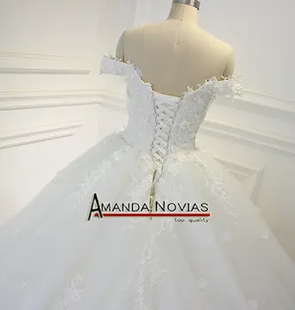Chalatas de mariage 2019 Vestuvių Suknelė nuo Peties Dirželiai Kamuolys Suknelė Vestuvių Suknelė