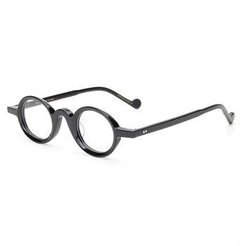 Derliaus Acetatas akinių rėmelis, charakterį, stilių, Unikalaus dizaino, klasikinės apvalūs/kvadratiniai Maža akiniai moterys vyrai originalo langelyje atveju