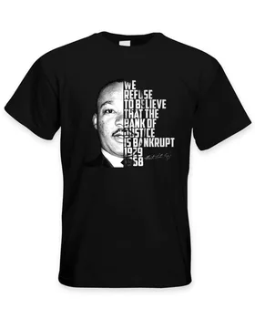Dizainas Medvilnės Vyrų Marškinėliai, Projektavimas Martinas Liuteris Kingas Banko Teisingumo Citata vyriški T-Shirt - Pilietinių Teisių, Politinių Tee