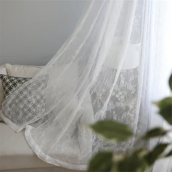 Europos Balta nėrinių vien užuolaidos kambarį miegamojo langą, tiulis užuolaidų, užuolaidos serape namų dekoro