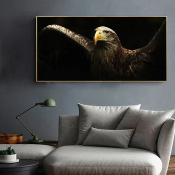 Golden Eagle Drobė Menas Gyvūnai Sienos Meno Plakatas Nuotraukas Kambarį Namų Dekoro Cuadros Sienos Drobė Spausdinti Paveikslai, be Rėmelio