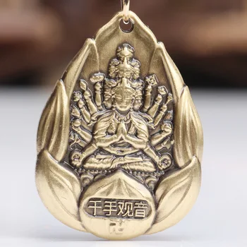 Gryno vario aštuonių Globėjas pakabučiai Kinų Zodiako gyvenimo Buda vyrų ir moterų vario Buda kortelės Tailando vario amatų