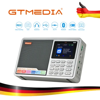 GTmedia D2 DAB+/TF/AUX Mini Skaitmeninis Radijas Kišeninis Skaitmeninis FM USB TF Kortelę Radijo Laikrodis/Žadintuvas/Miego Laikmatis su laiko 18650 Baterija
