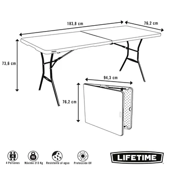 GYVENIME universalios lankstymo pusėje stalo reguliuojamas aukštis, tvirtos sudedamas stalas, lauko pusėje stalo