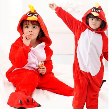 Gyvūnų Anime Cosplay Red Bird Kostiumų Berniukas Mergaičių Halloween Vaikiška Suknelė Išgalvotas Vaikams Mielas Animacinių filmų Pajama Karnavalas Šalis