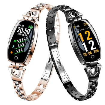 H8 Moterų Smart Laikrodžiai IP67 atsparus Vandeniui Fitneso Apyrankę Smart Band 24 Valandų Sveikatos Tracker Širdies ritmo Monitorius Ponios Sporto Žiūrėti